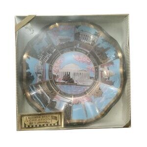 Houze Art Washington Novelty Jefferson Memorial Decorative Plate 7"